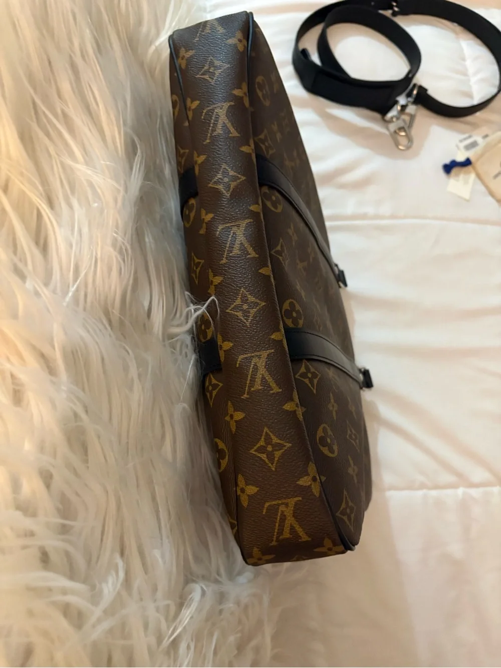 New - Never Used - Louis Vuitton Monogram Macassar Porte Documents Jour